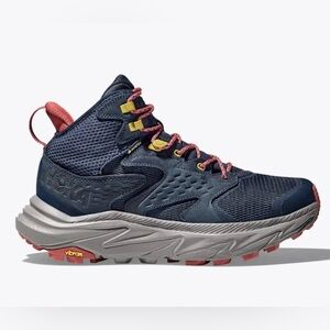 Hoka One One Navy and Coral Athletic Shoes